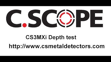 C.Scope CS3MXi Metal Detector fitted with the 8" polo search head depth test