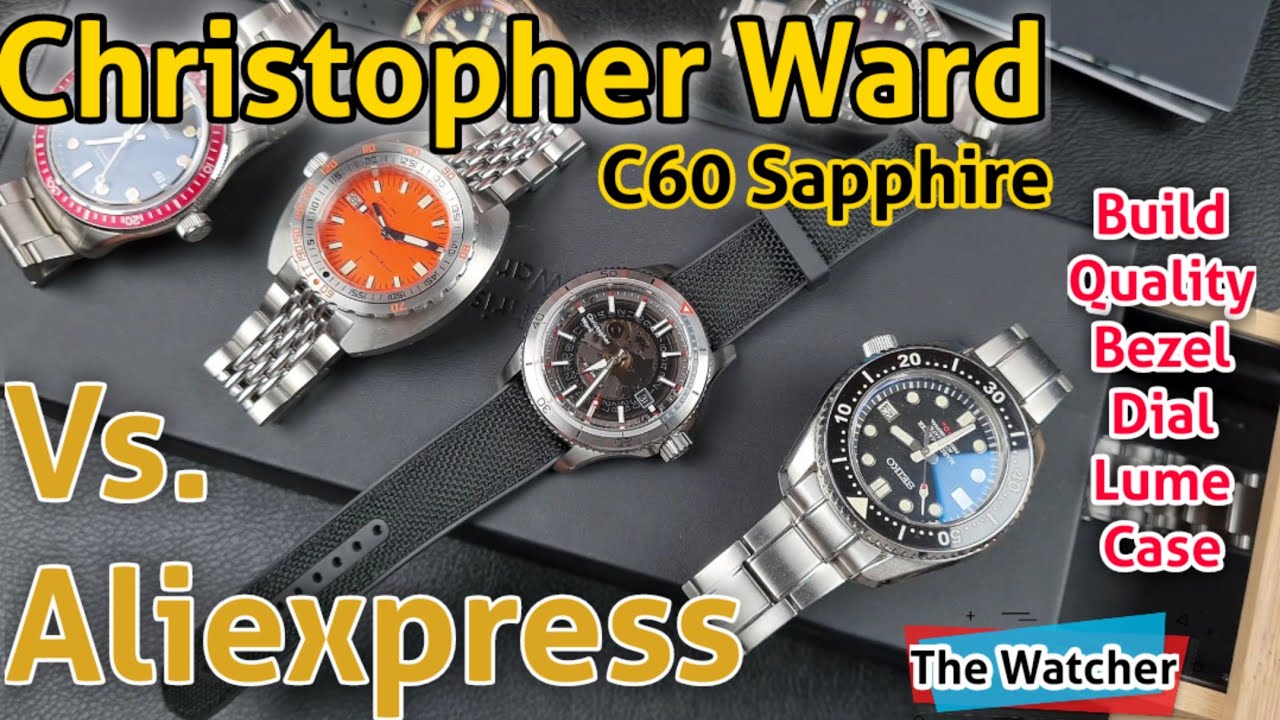 Christopher Ward C60 Sapphire Vs. Aliexpress | Comparing Swiss with Chinese  | The Watcher - YouTube