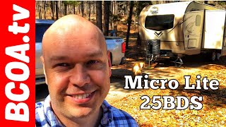 Forest River Flagstaff Micro Lite 25BDS thorough walk through inside and outside of the camper