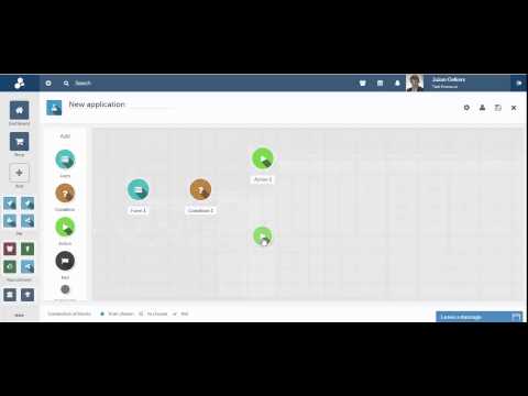 Building an application in Proces.io via drag and drop