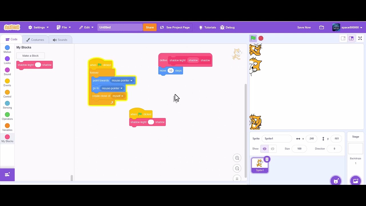 How to give your sprites trails in scratch - YouTube