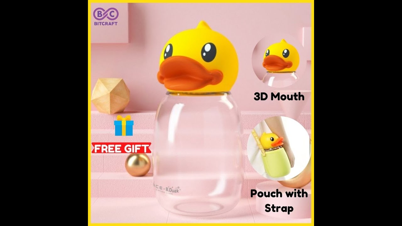 B.Duck Baby Tritan Water Bottle BPA Free Kid Drinking Water Bottle [Bitcraft Home]
