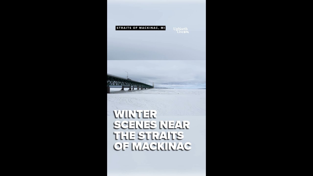 Winter scenes near the Straits of Mackinac