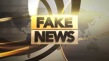 Animation Text Fake News and News intro Graphic with Lines and Map in Studio Abstract Background 4K