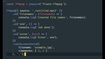 Get images from video using node and fluent-ffmpeg