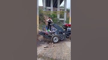 #crushing #rock #riverpebble #brick #constructionwaste into sand #hammercrusher #manufacturedsand