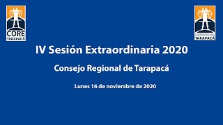 4a sesión extraordinaria 2020 - Consejo Regional Tarapacá