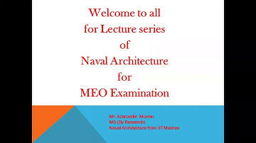 MEO Exam Naval Architecture
