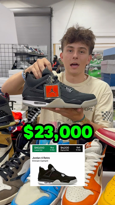 Would you buy Eminem’s Jordan 4’s for $23,000?? 😳
