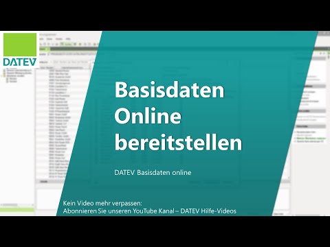 Basisdaten online bereitstellen