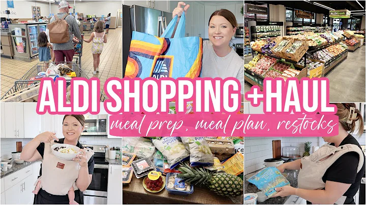 ALDI SHOP WITH ME + HUGE HAUL | HEALTHY MEAL PREP, RESTOCKS, MEAL PLAN | LARGE FAMILY GROCERY HAUL