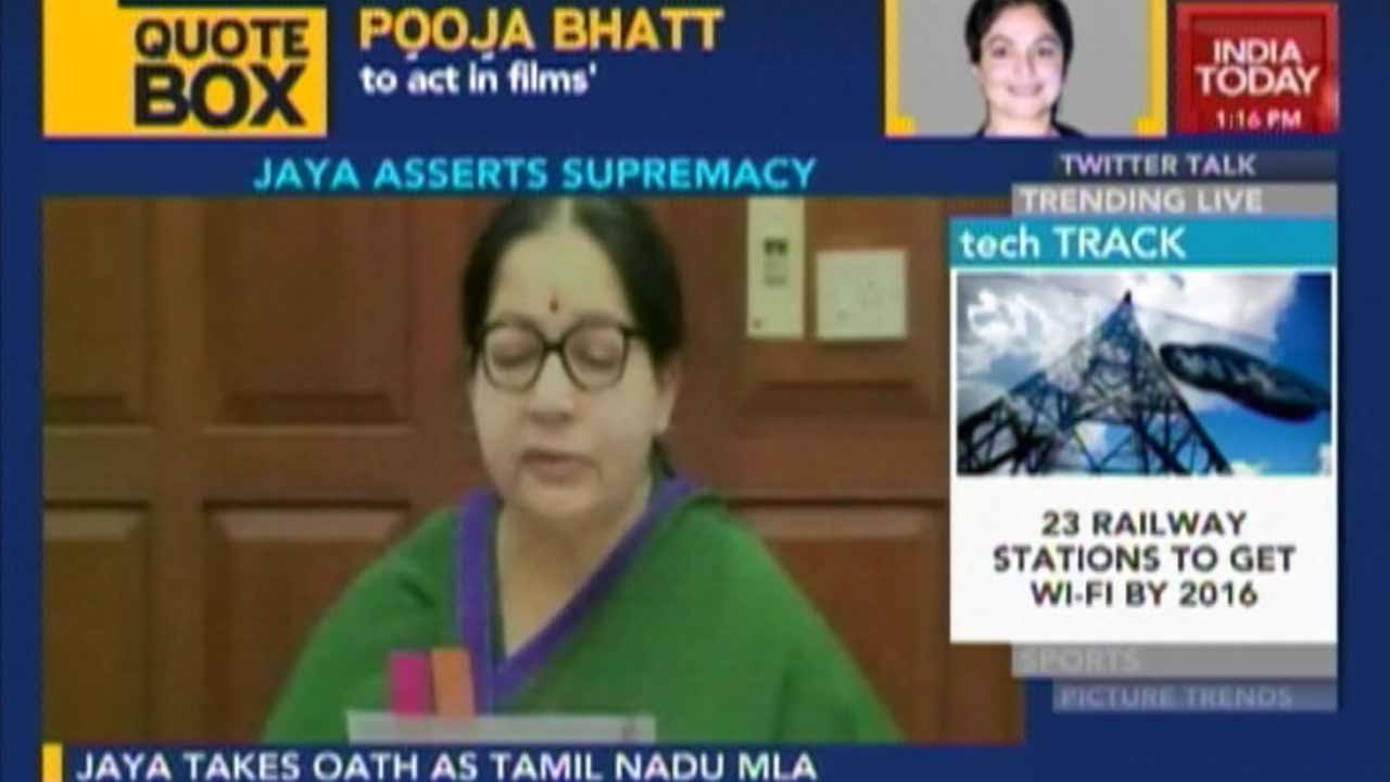 Jayalalithaa Returns As MLA After 10 Months