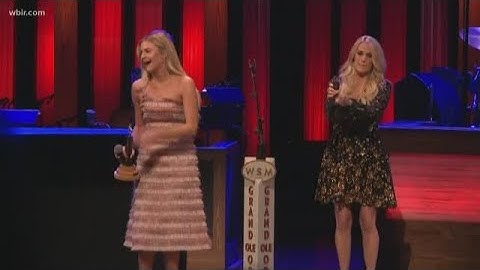 Thumbnail of Carrie Underwood inducts Kelsea Ballerini as the newest member of the Grand Ole Opry