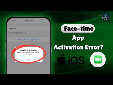 Fix FaceTime Activation
