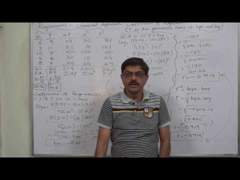 Regression - 6 Calculation of Coefficients of Regression