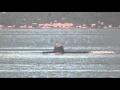 観音崎灯台から見た帰りの潜水艦。観艦式