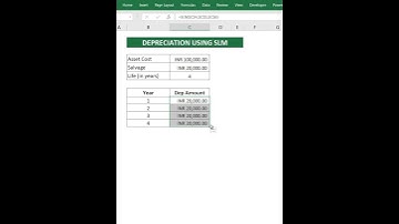 Depreciation using SLM in Excel | Important Accounting function