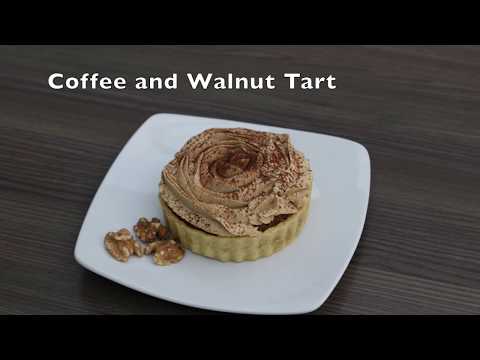 Coffee and walnut tart