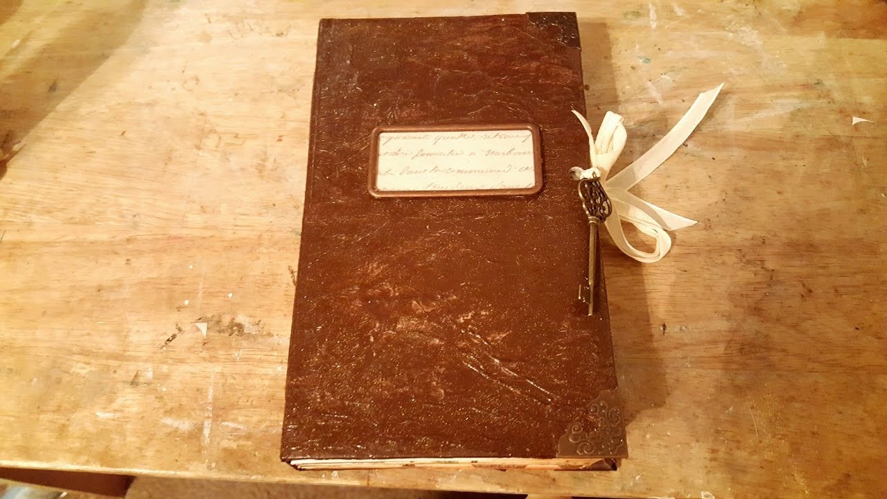 PROCESS VIDEO Make a Faux Leather Journal From A Box (SOLD) YouTube