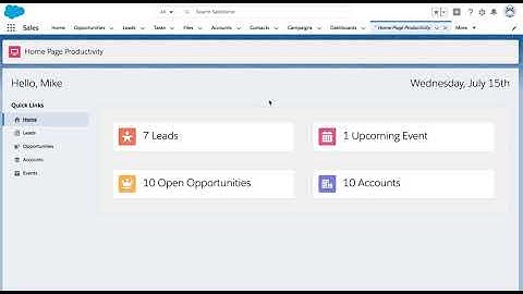 Custom Home page in Salesforce Lightning
