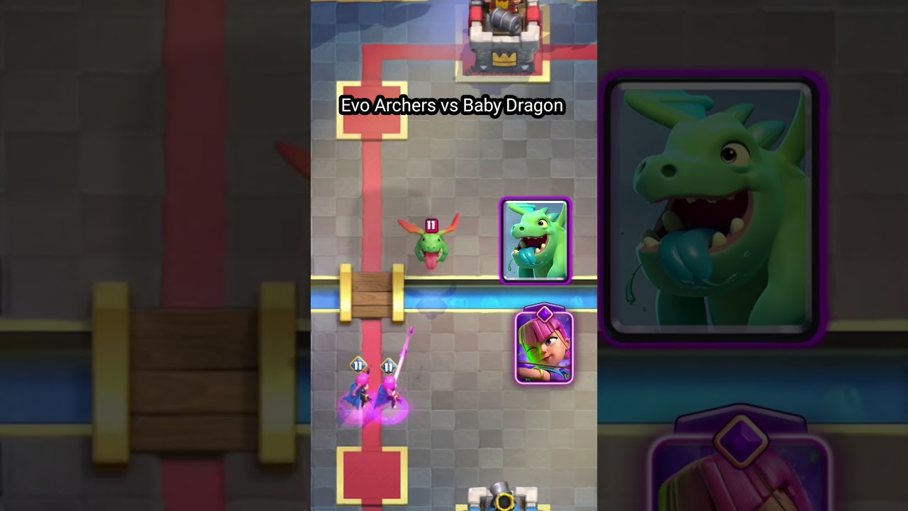 Baby dragon VS Evo Archers - EPIC CLASH