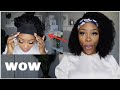 I finally tried this and I'm SOLD. This is life changing for lazy girls like me | Headband wig 101