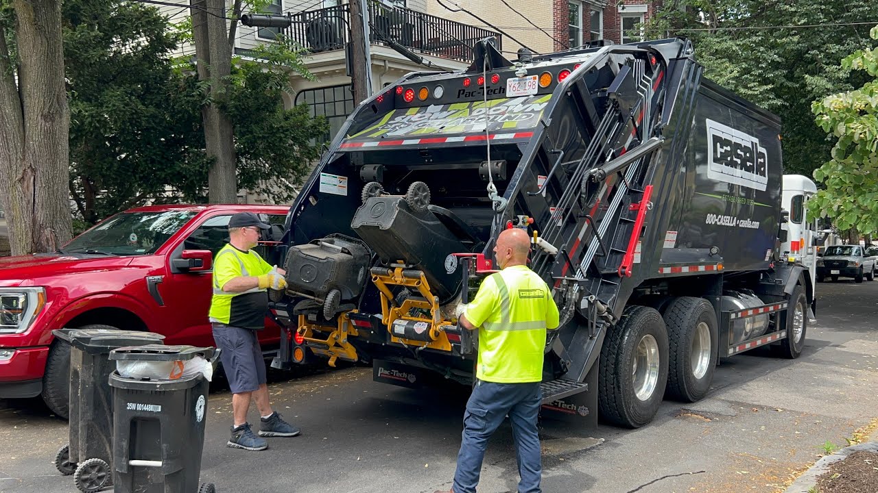 Casella Waste Brand New Pac Tech Garbage Truck First Day In Brookline  