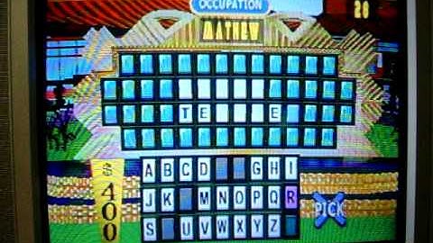 Playstation Wheel of Fortune 2nd Edition Run Game 4 Part 3