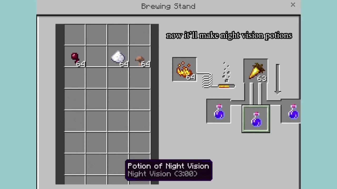 How To Make Inv Potion Minecraft