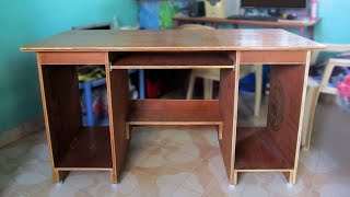 DIY | Home made plywood table | computer desk.