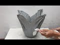Cement flower pot ideas from scrap fabric / Amazing creations from Cement
