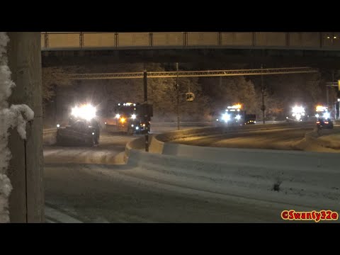 4K| Volvo FH & 2x Scania Next Gen Plow Trucks, John Deere 6215R & Valtra In Snow Clearing