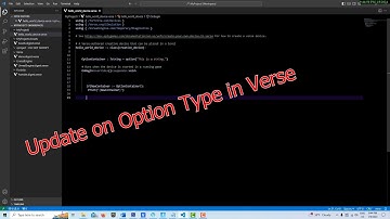 Update: Initializing and Setting an Option Type in Verse (see link in Description for update)