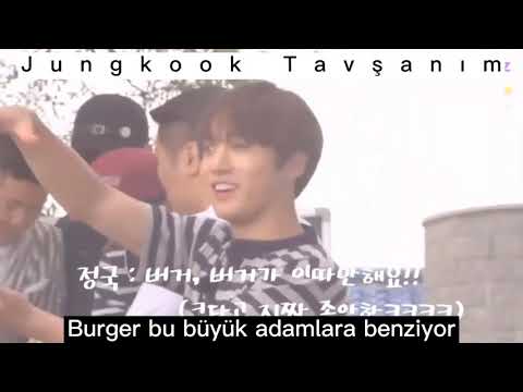 Jungkook ilk maaşı ile hamburger alıyor.(Türkçe Altyazılı)