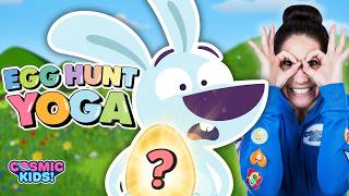 easter yoga kids missing eggs adventure