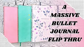 A MASSIVE Bullet Journal Flipthrough! (part 1) || My 7th, 8th, and 9th Bullet Journals