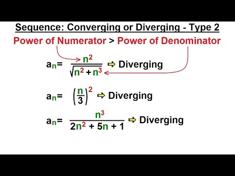 diverging converging sequences calculus series