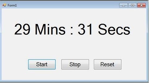 Countdown Timer In Vb.net