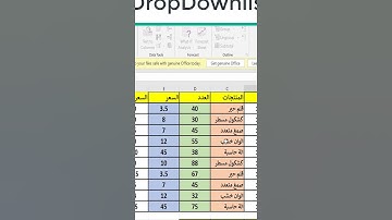 انشاء قائمة منسدلة في الاكسل Drop Down List