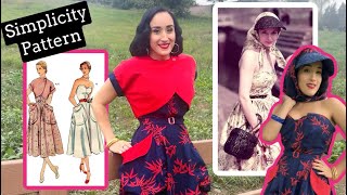 Sewing a Vintage Dress using Simplicity 9536 Inspired By Pinterest