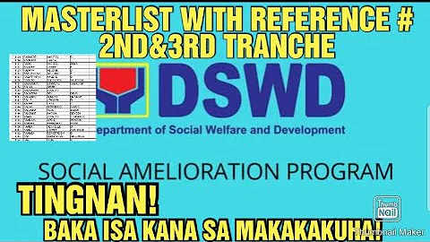 Sap 2nd & 3rd Tranche MasterList With Reference nu...