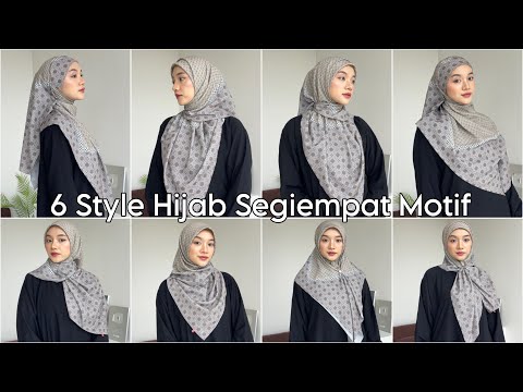 Tutorial Hijab Square Motif Lebaran/Bukber