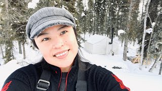 Winter Wall Tent Cdaning blizzard Aftermath