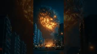 🔥 Meteor Crash in the City – Realistic Cinematic Disaster Scene 🌠
