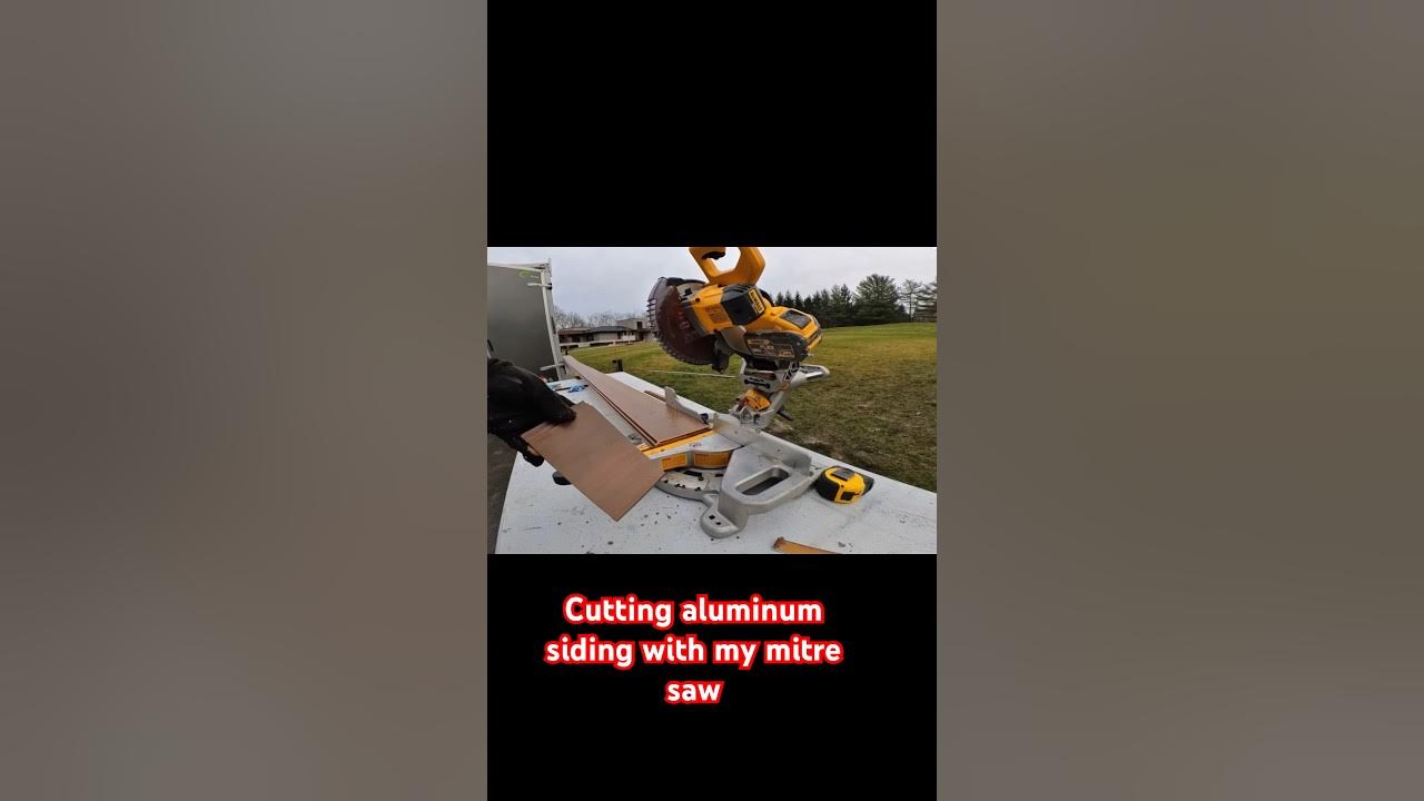 Wood/metal blade cutting thick aluminum siding with ease thebeardedsider YouTube