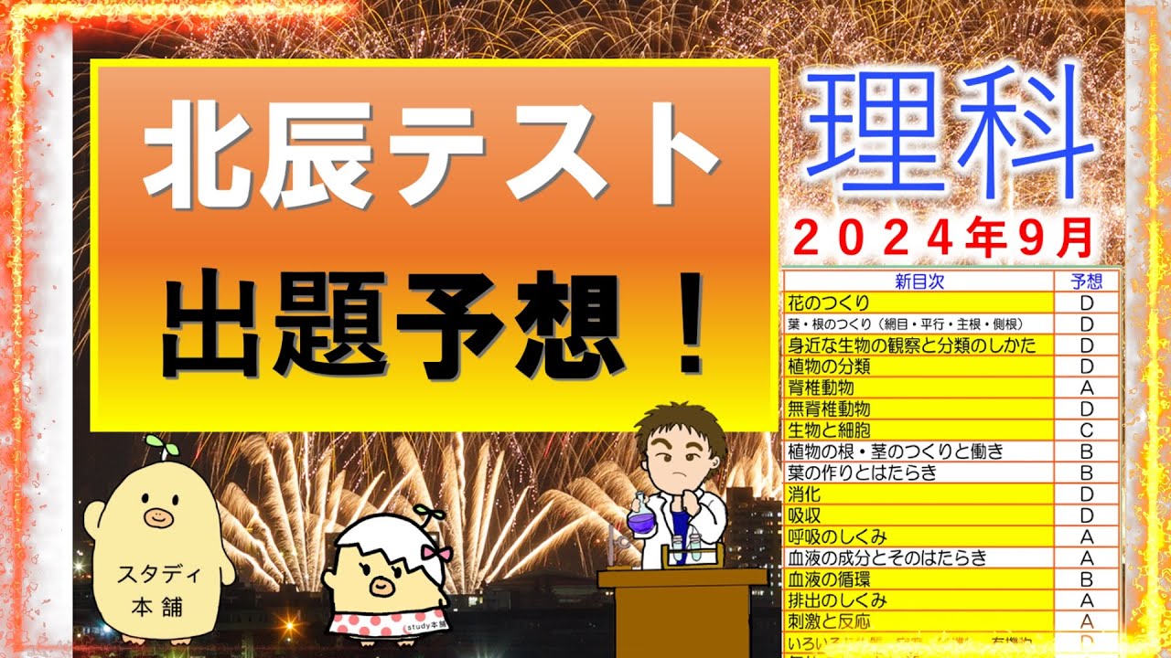 前回も的中！⭐️北辰テスト理科出題予想＆学習動画⭐️絶対見