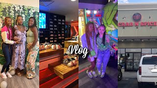 VLOG: BABY SHOWER🍼 CRAB \& SPICE🦀🍽 BOWLING🎳 || MONIE VUITTON