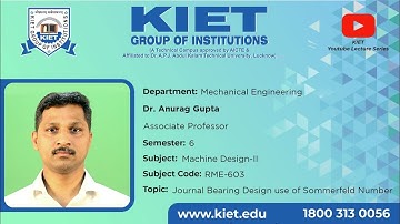 Use of Sommerfeld Number in Journal Bearing Design | ME_6Sem_Machine_Design II