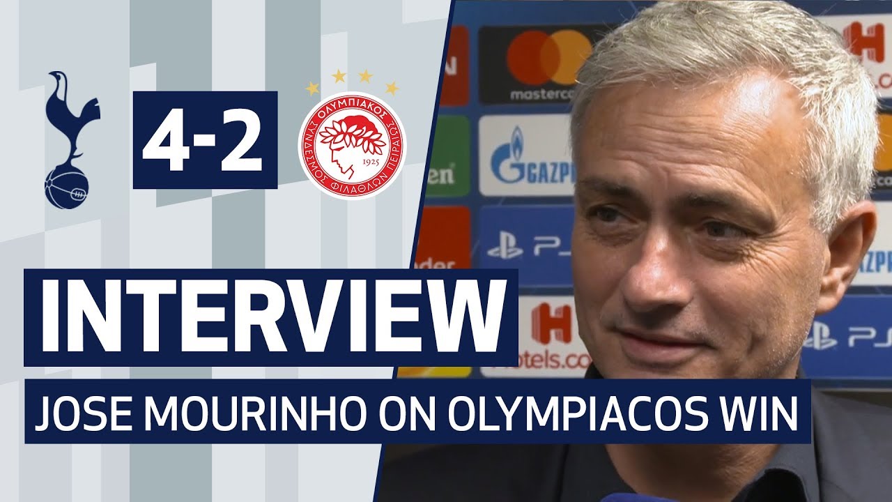 INTERVIEW | JOSE MOURINHO ON INCREDIBLE OLYMPIACOS COMEBACK | Spurs 4-2 Olympiacos