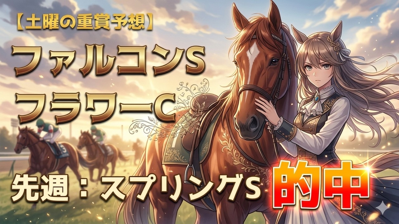 【競馬予想】ファルコンS＆フラワーC 2026｜先週スプリングS的中！連勝を狙う渾身の本命馬を公開！#競馬予想 #ファルコンS #フラワーC #競馬 #重賞予想 #スプリングS的中